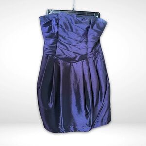 Le Chateau Elegant Purple Strapless Dress M